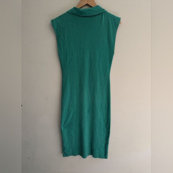 A.L.C. Taylor Knit Green Midi Dress Size L Career Date Night - Picture 4 of 5